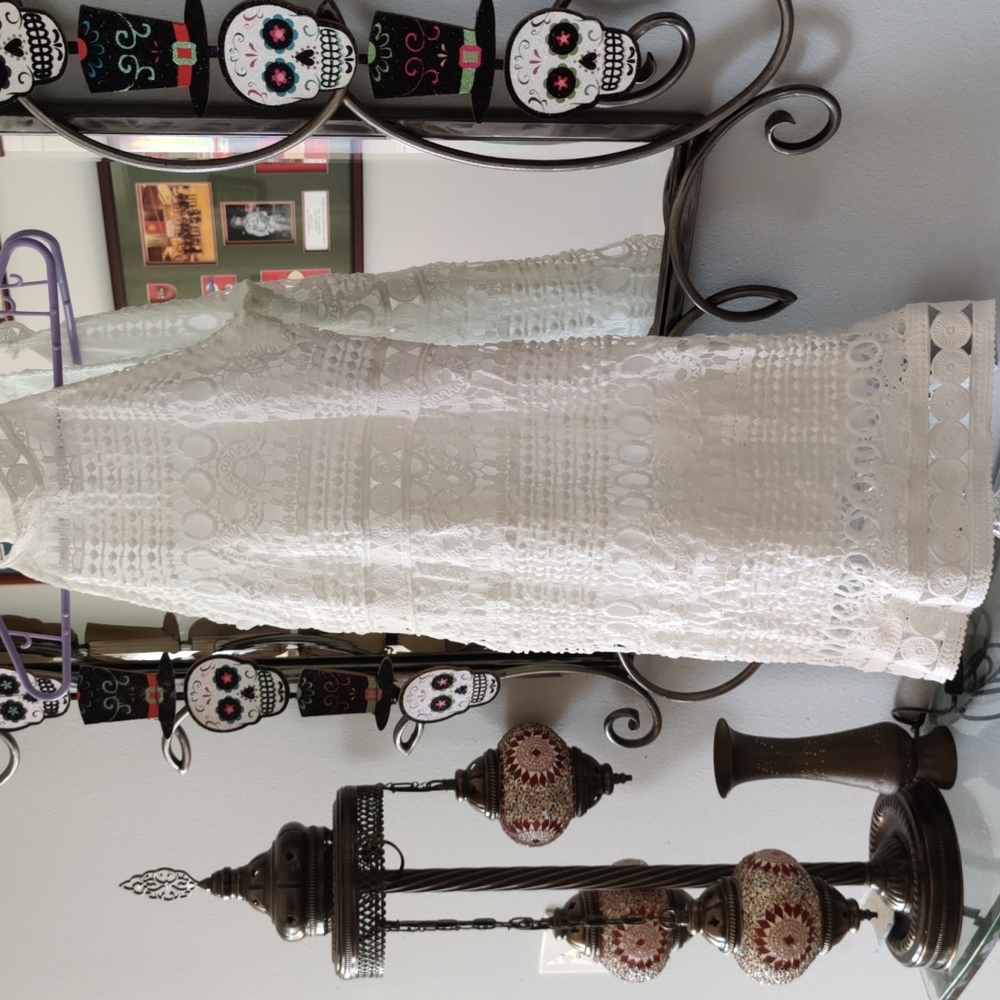 White Eyelet Lace Boho Factory Mini